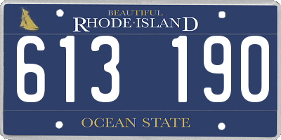 RI license plate 613190