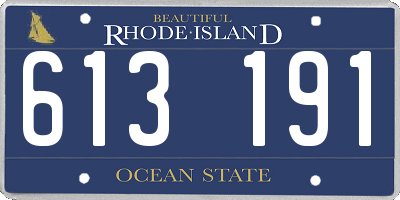 RI license plate 613191
