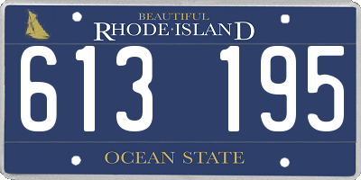 RI license plate 613195