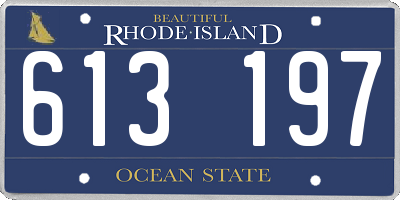 RI license plate 613197