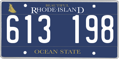 RI license plate 613198
