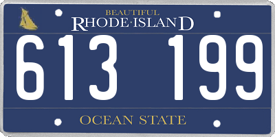 RI license plate 613199