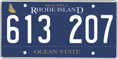 RI license plate 613207