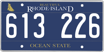 RI license plate 613226
