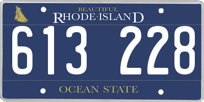 RI license plate 613228