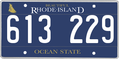 RI license plate 613229