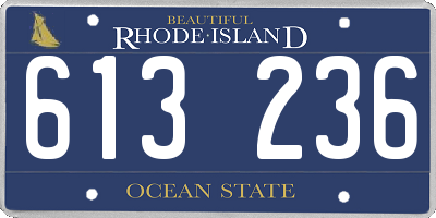 RI license plate 613236