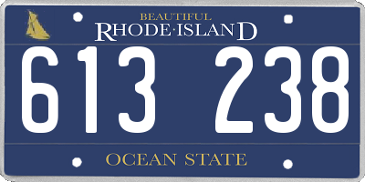 RI license plate 613238