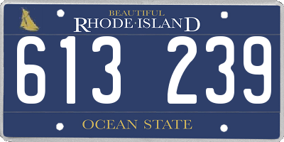 RI license plate 613239