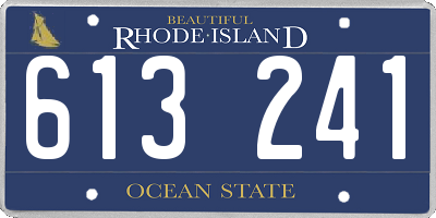 RI license plate 613241