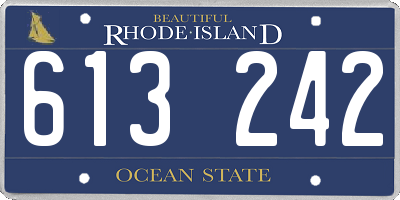 RI license plate 613242