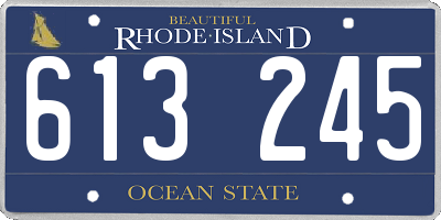 RI license plate 613245
