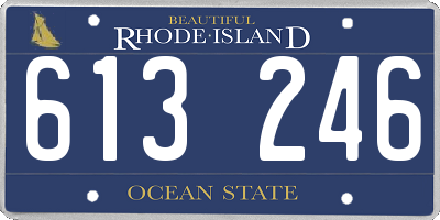 RI license plate 613246