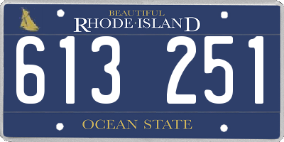 RI license plate 613251
