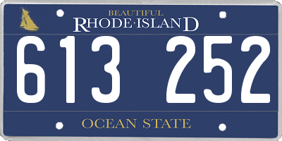 RI license plate 613252