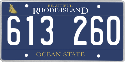 RI license plate 613260