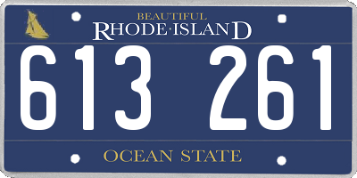 RI license plate 613261