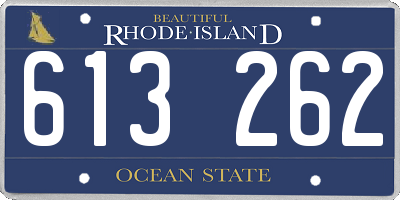 RI license plate 613262