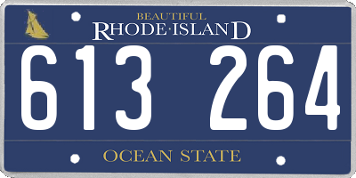 RI license plate 613264