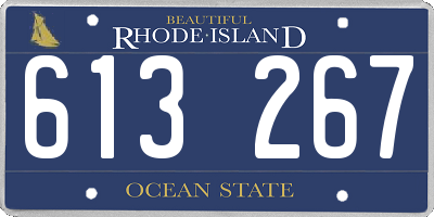 RI license plate 613267