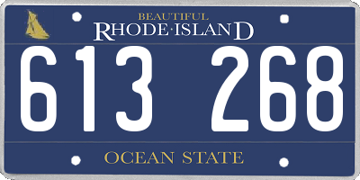 RI license plate 613268