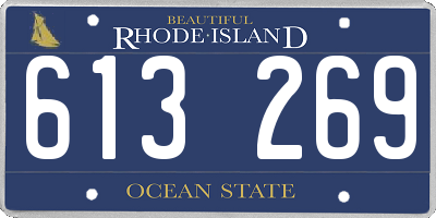 RI license plate 613269