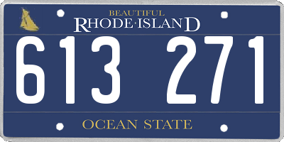 RI license plate 613271