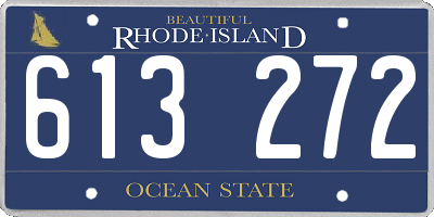 RI license plate 613272