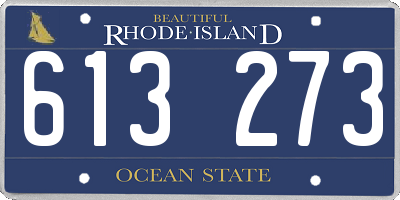 RI license plate 613273
