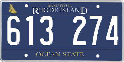 RI license plate 613274