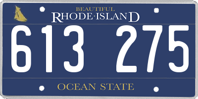 RI license plate 613275