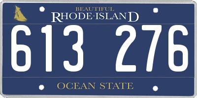 RI license plate 613276