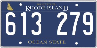 RI license plate 613279