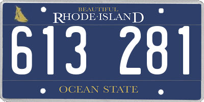 RI license plate 613281