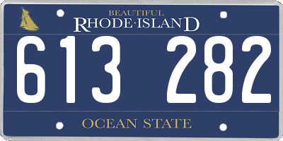 RI license plate 613282