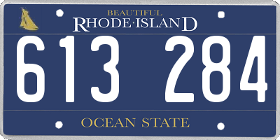 RI license plate 613284
