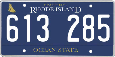 RI license plate 613285