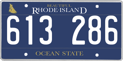 RI license plate 613286