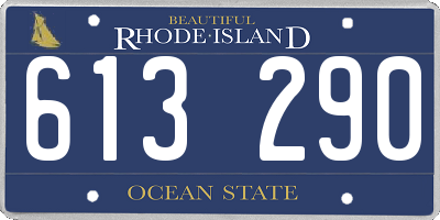 RI license plate 613290