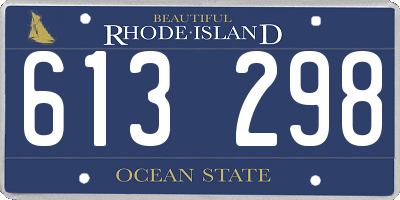 RI license plate 613298