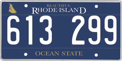RI license plate 613299