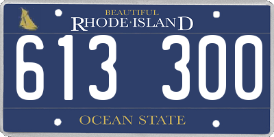 RI license plate 613300