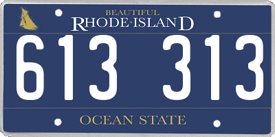 RI license plate 613313