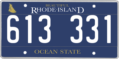 RI license plate 613331