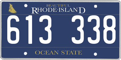 RI license plate 613338