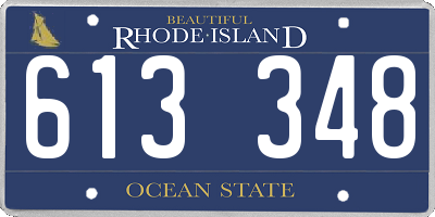 RI license plate 613348