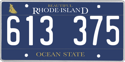 RI license plate 613375