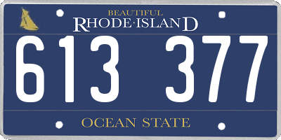 RI license plate 613377