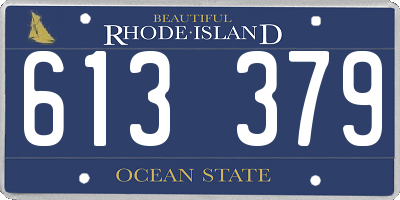 RI license plate 613379