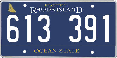 RI license plate 613391